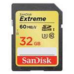 SanDisk (SDSDXN-032G-G46) Extreme SDHC Memory Card 32GB 60MB/s Class 10 UHS-I SanDisk (SDSDXN-032G-G46) Extreme SDHC Memory Card 32GB 60MB/s Class 10 UHS-I